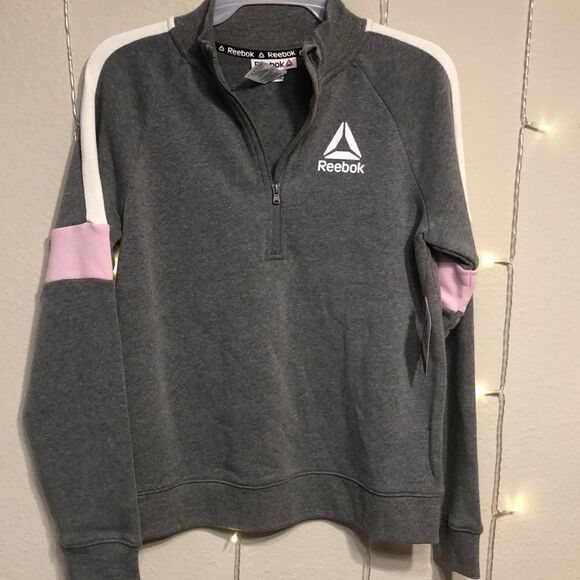 NWT  Girls Reebok 1/4 Zip Sweatshirt SIZE XL 14-16 - Picture 1 of 8